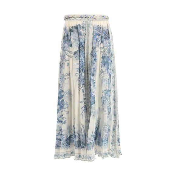 Zimmermann Multicolor Cotton Long Women's Skirt